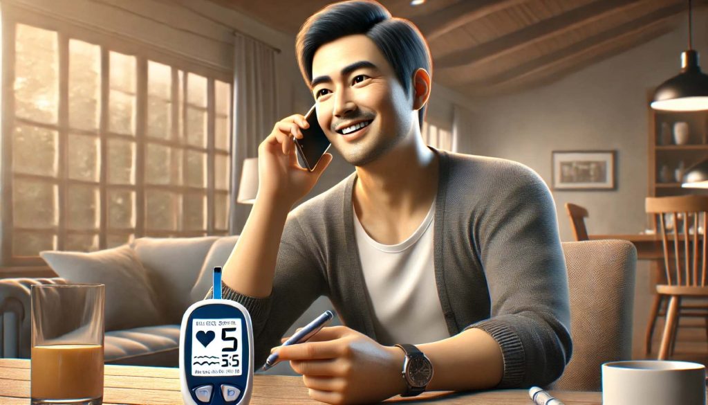(Ilustrasi Kak Bayu Widya yang berhasil menormalkan gula darah, sumber : AI Chatgpt)